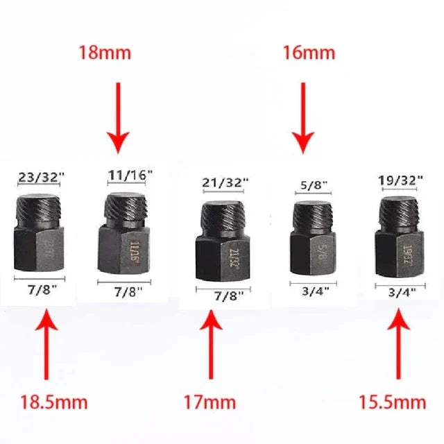 Screw and Bolt Power Extractor Kit